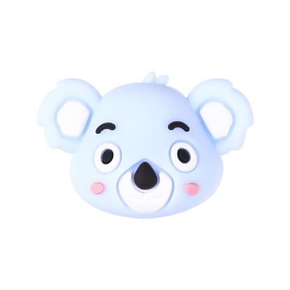20Pcs Silicone 3D Focal Beads Koala Head Multi Color Design 11
