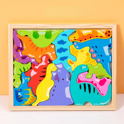 Wooden 3D Puzzle Creative Animal and Vehicle Toys for Kids 10