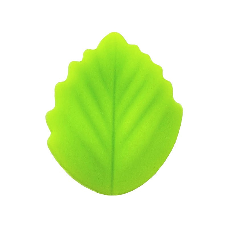 20pcs Silicone Focal Beads Colorful Leaves Leaf Shape 6