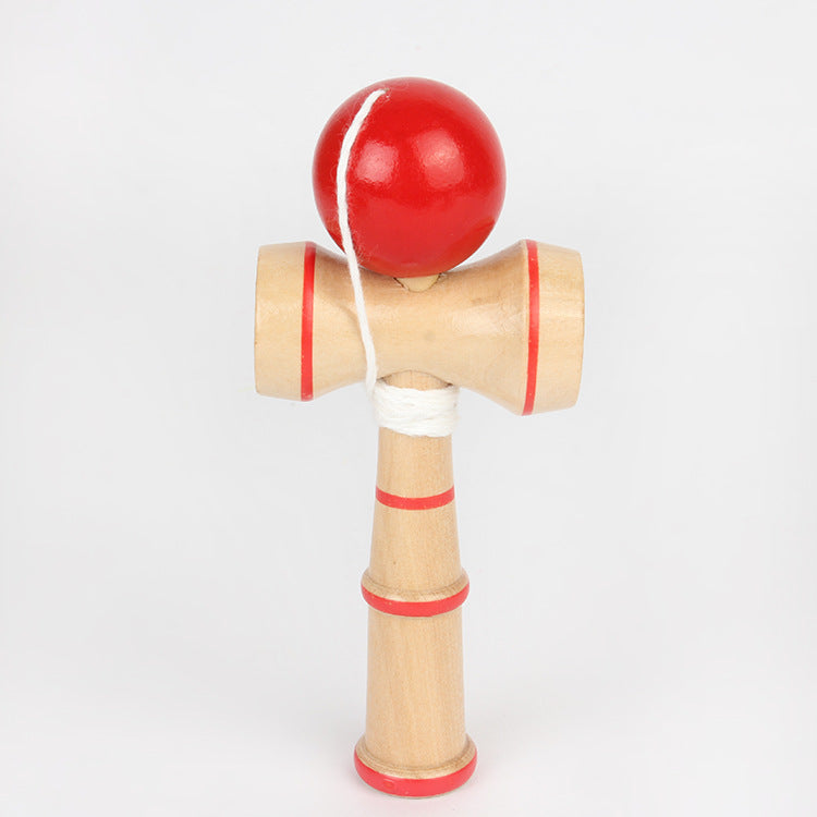 Wooden Trick Ball Toy Classic Dexterity Skill for Kids 13cm 4
