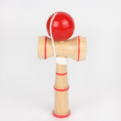Wooden Trick Ball Toy Classic Dexterity Skill for Kids 13cm 4