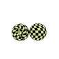 50pcs 15mm Printed Checkered Silicone Beads 7