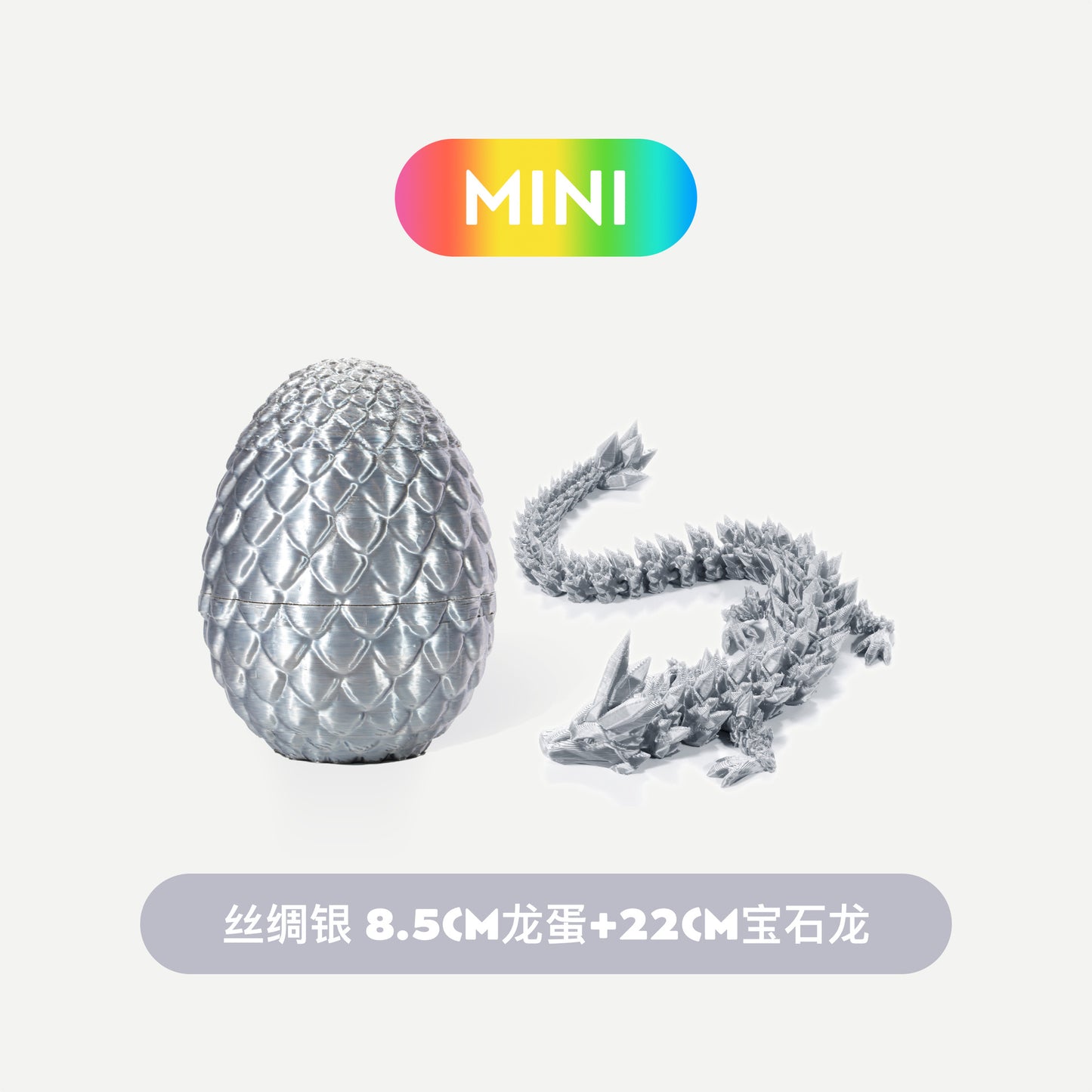 3D Printed Chinese Loong Dragon Egg Decoration Gift 22cm