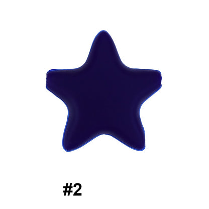 45mm Star Silicone Beads 50pcs