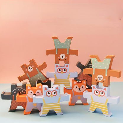 Wooden Building Blocks Cartoon Bear Educational Toy 35x23x3cm 3