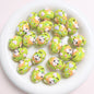 5pcs 16x24mm Hand-Painted Dinosaur Egg Acrylic Beads DIY Craft 6