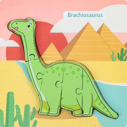 Dinosaur 3D Puzzle Educational Toy Density Board Material 8