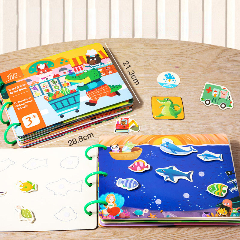 Educational Montessori Toys Quiet Sticker Activity Book for Kids 5