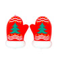 3D Silicone Focal Beads Christmas Tree Gloves Red Mitten Design