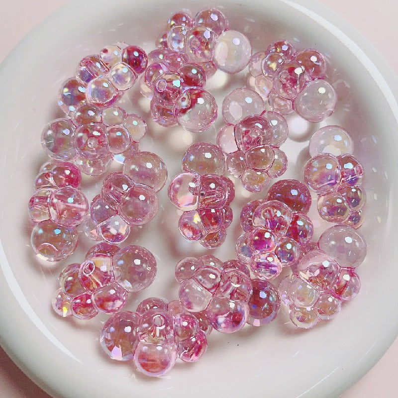 10pcs 22x32mm UV Finish Transparent Cloud Acrylic Beads DIY Bracelet Making 9