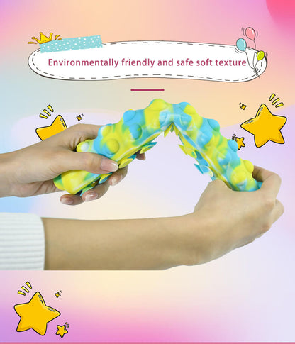 Silicone Pop It Fidget Toy 3D Caterpillar Sucker Bubble Squeeze 7