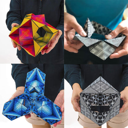 Magnetic Cube Fidget Toy 3D Changeable Geometric Puzzle 7