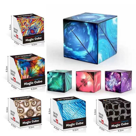 Magnetic Cube Fidget Toy 3D Changeable Geometric Puzzle