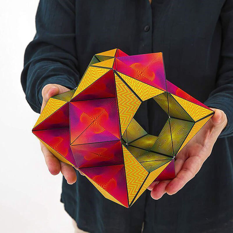 Magnetic Cube Fidget Toy 3D Changeable Geometric Puzzle 19
