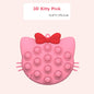 Silicone Pop It Fidget Toy 3D Kitty Push Bubble Sensory Toy Pink 2