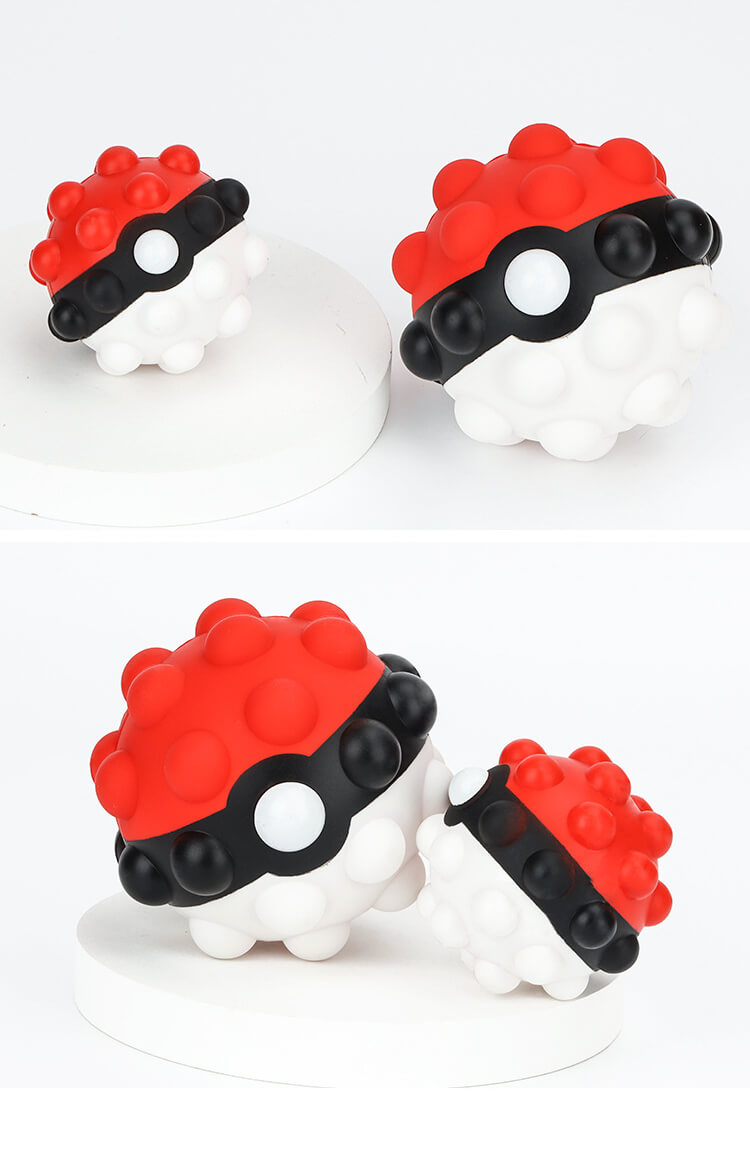 Silicone Pop It Fidget Toy 3D Ball Shape 7cm Diameter 4