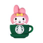 20Pcs Silicone 3D Focal Beads Coffee Cup with Cartoon Animal Faces 13
