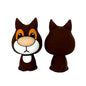 20Pcs Silicone 3D Focal Beads Brown Puppy Front Facing