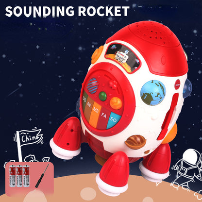 Plastic Kids Aviation Rocket Music Drum Educational Toy 6