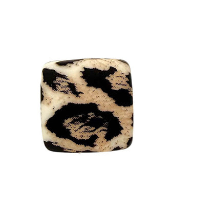 50pcs 13.5mm Printed Square Silicone Beads Variety Designs 9