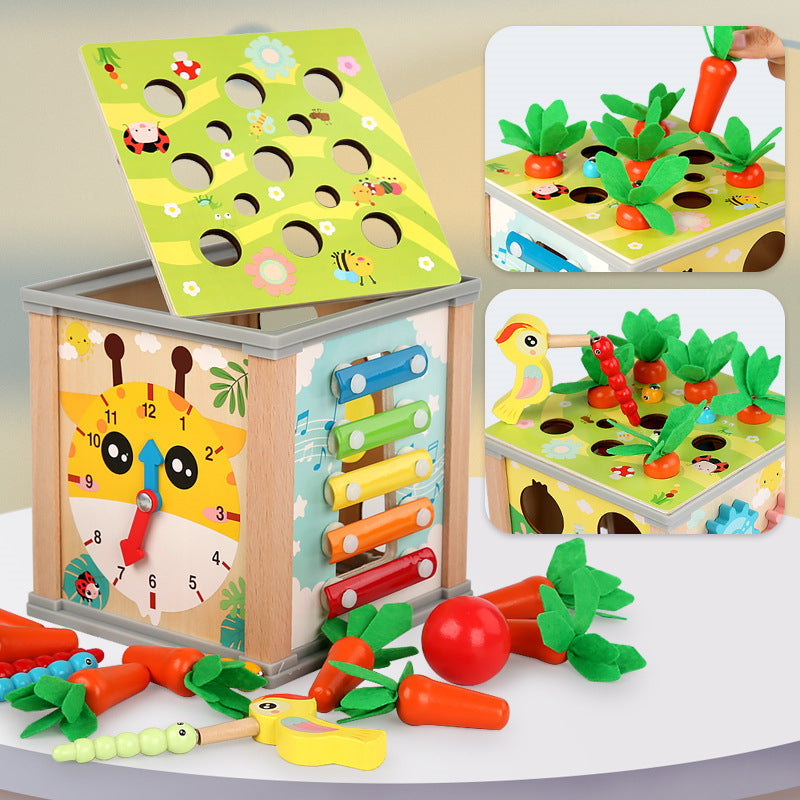Wooden Montessori Toys Pairing Radish Pulling Educational Toy 4
