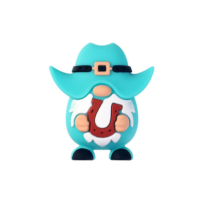 20Pcs Silicone 3D Focal Beads Cowboy Series Holding Horseshoe and Money Bag 6