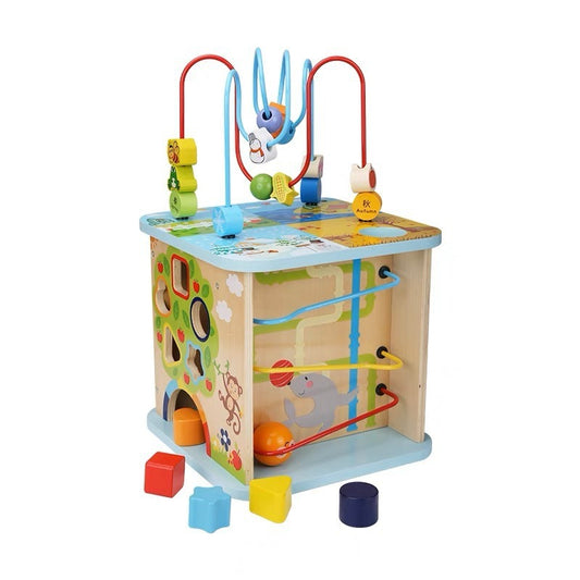 Wooden Bead Maze Treasure Chest Educational Activity Toy