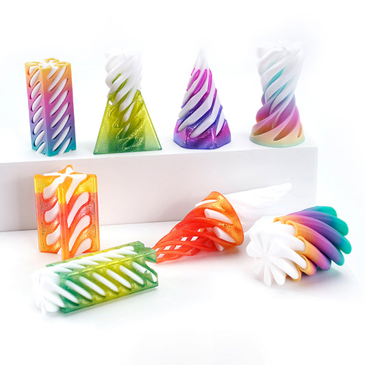 3D Printed Fidget Toy Flexible Spiral Cones 5cm