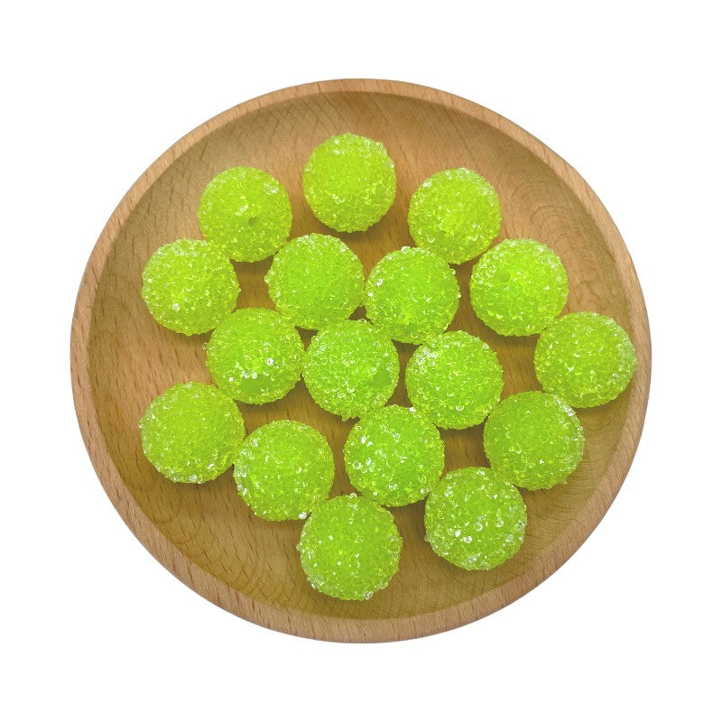 50pcs 20mm Sugar Round Acrylic Beads DIY Bracelet Making 4