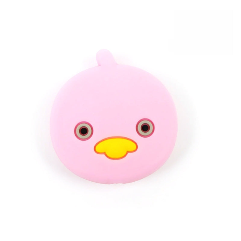 Silicone Focal Beads Cartoon Duck Round Face with Beak 6