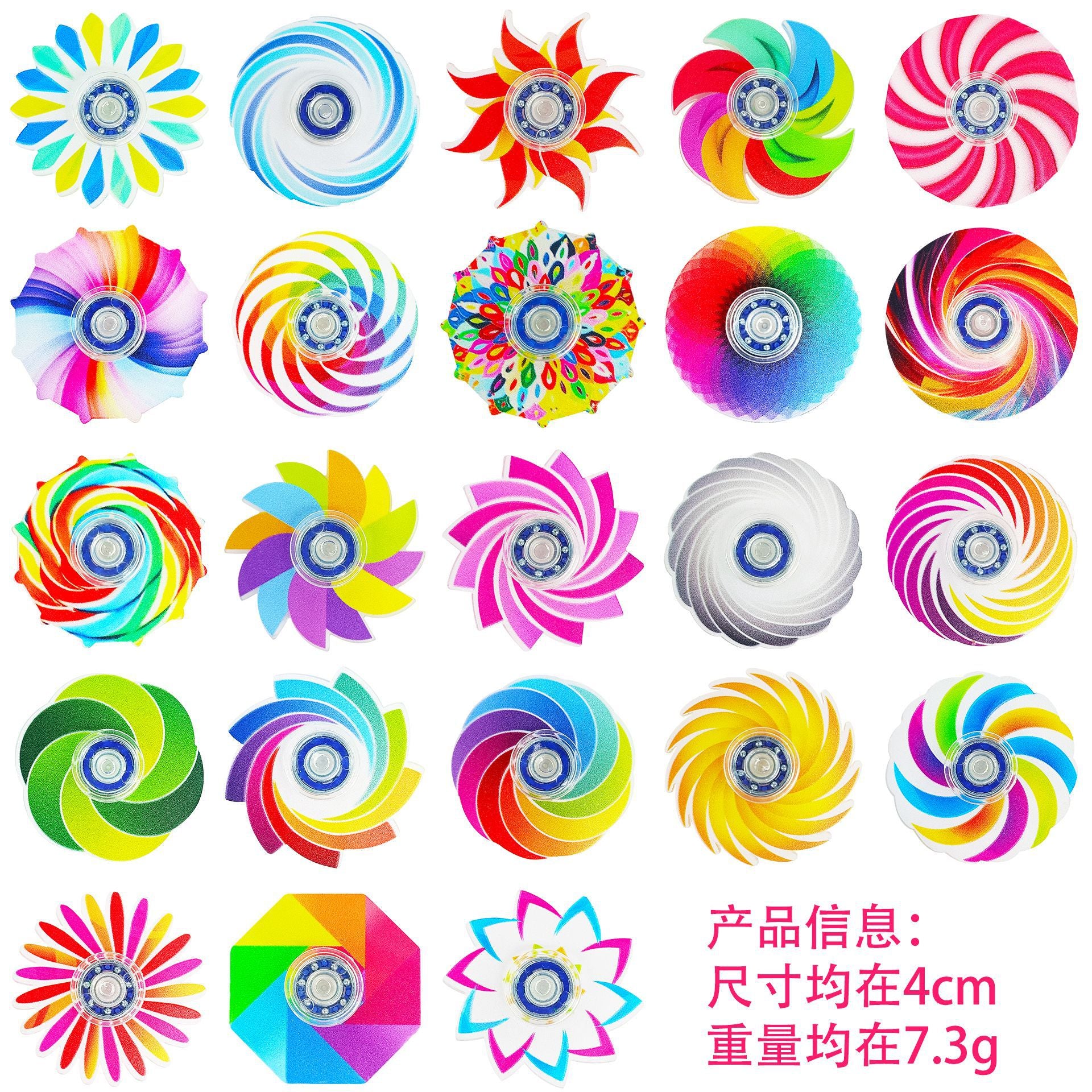 Acrylic Fidget Spinner Colorful Fingertip Stress Relief Toy 5