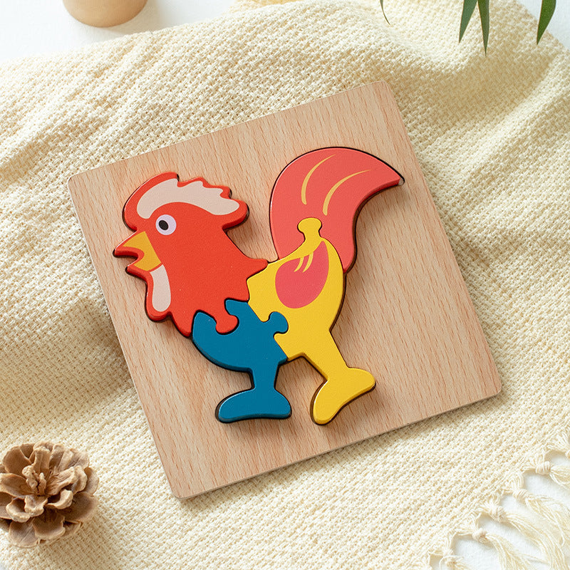 Animal Wooden Puzzle 3D Educational Toy for Kids 6