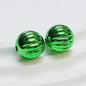 50pcs 14mm Pumpkin Acrylic Beads Silver Gold Black Red Pink Green Blue 7