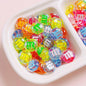 10pcs 14mm M Beans Acrylic Beads Jewelry Making Craft Supplies 20
