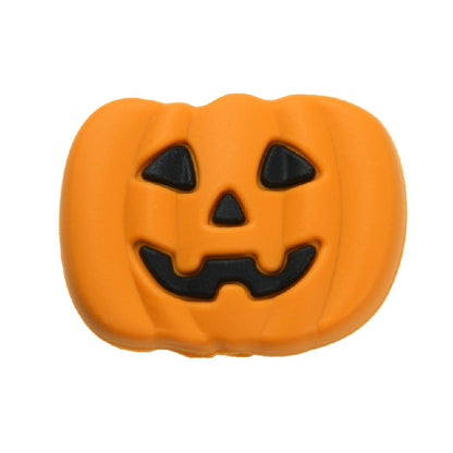 10pcs Silicone Focal Beads Halloween Ghost Bat Skull Pumpkin Designs 26