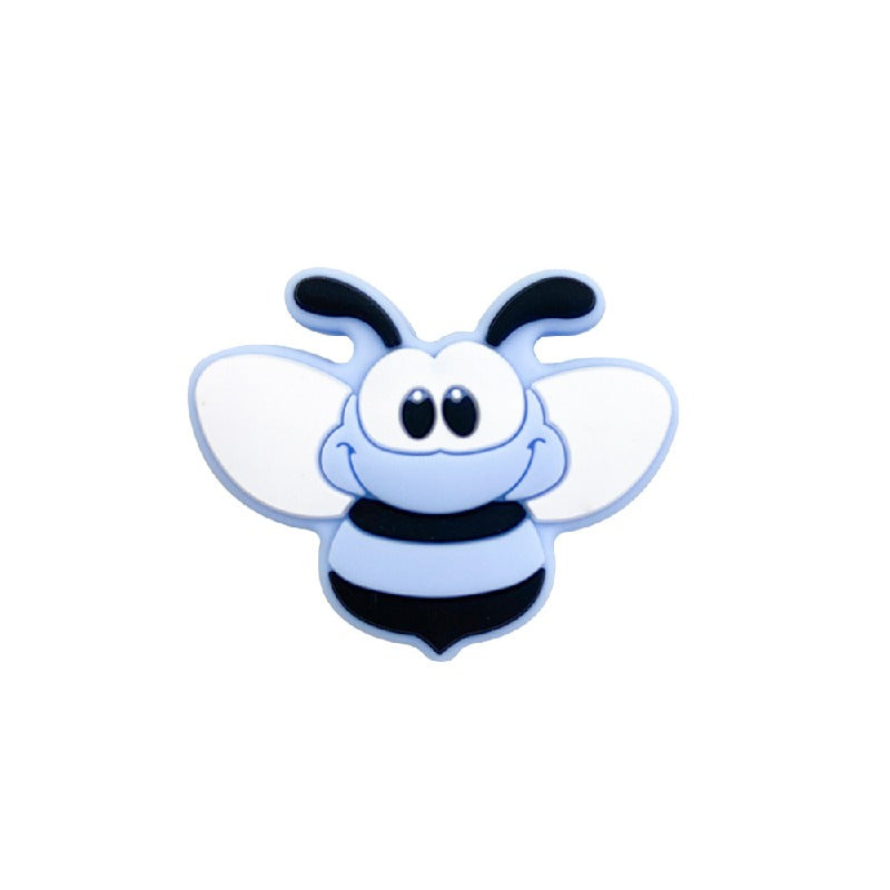 20pcs Silicone Focal Beads Bee Character Front Facing 4