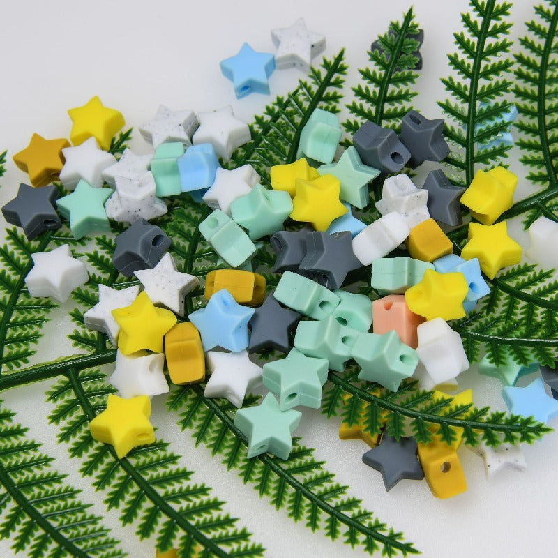 50pcs 14mm Heart Silicone Beads Colorful Diy Teether Accessories 4