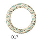 65mm Printed Silicone Beads Ring Shape Printed Design 23