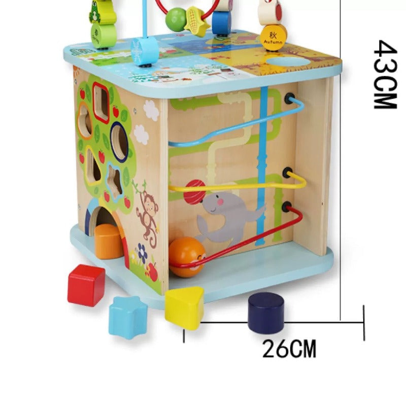 Wooden Bead Maze Treasure Chest Educational Activity Toy 2