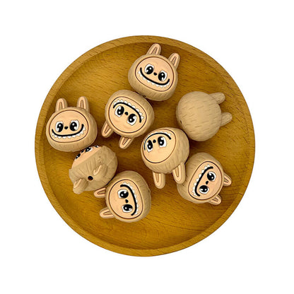 20Pcs Silicone 3D Focal Beads Cute Animal Head With Ears Detail 11