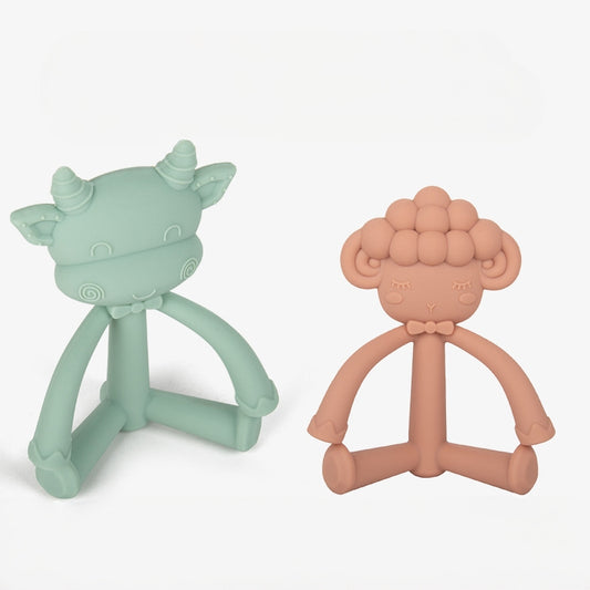 Silicone Baby Teether Cow and Sheep Shapes for Infant
