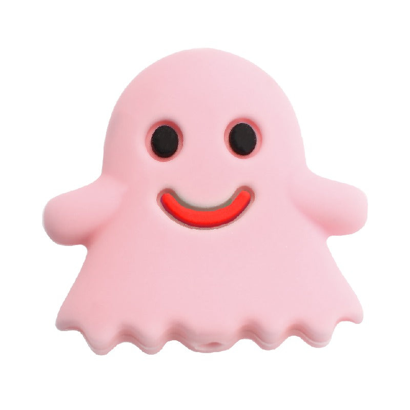 10pcs Silicone Focal Beads Halloween Ghost Bat Skull Pumpkin Designs 35