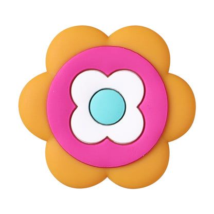 Silicone Focal Beads Bohemian Seven Flowers Layered Petal Detail 12