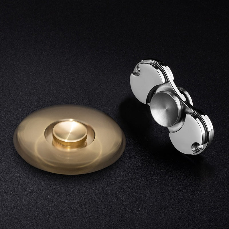 Metal Spaceship Fidget Spinner Stainless Steel and Brass with R188 Bearing 2