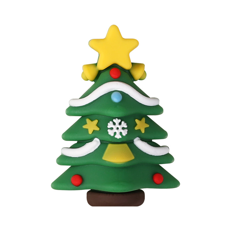 20Pcs Silicone 3D Focal Beads Christmas Themed Gingerbread Man Full Body 22
