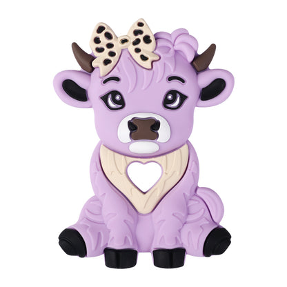 Silicone Highland Cow Teething Toy for Baby