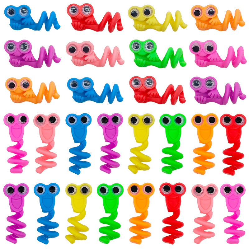 Cute Big Eye Soft Silicone Pencil Topper Sensory Toy 5