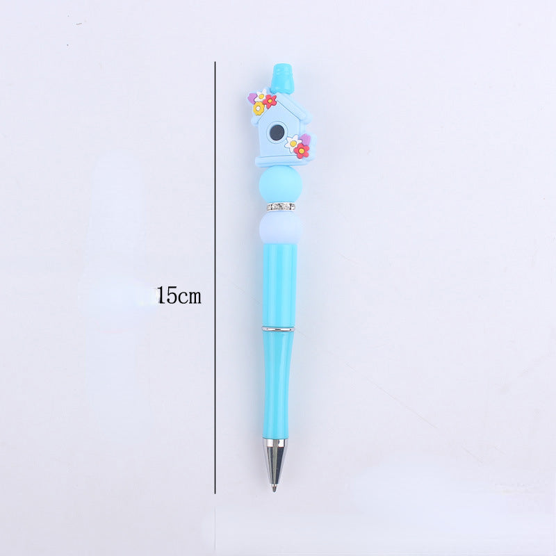 Flower Vase Room Silicone Beaded Pens Colorful Handmade Office Pen 5