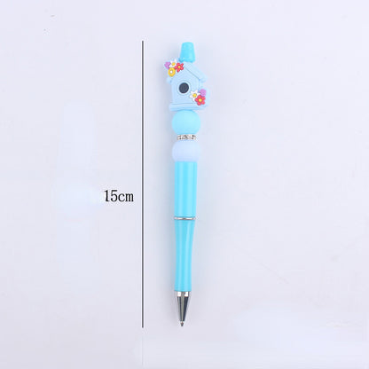 Flower Vase Room Silicone Beaded Pens Colorful Handmade Office Pen 5