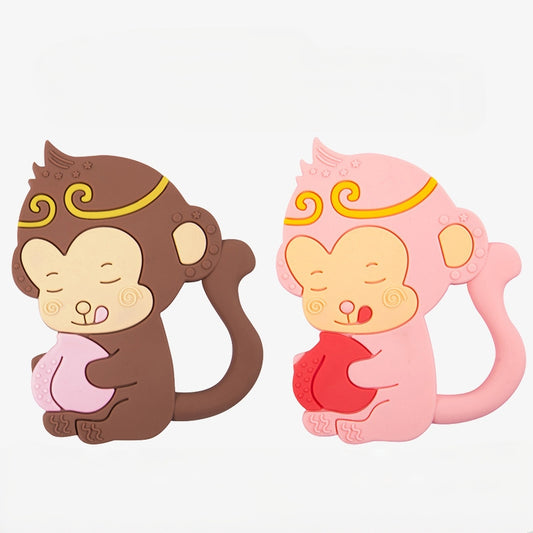 Silicone Baby Teething Toy Cartoon Monkey Shape 3 Pack